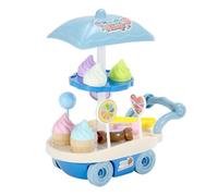 dwxnauixl Mini modello di bancarella artigianale per scenari di gioco ruolo unici, giocattolo per camion dei gelati con interazione tra genitori e figli, giocattolo tradizionale