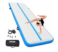 Dwzdd Ginnastica Air Matte Track, 3 m/4 m/5 m/6 m Tappetino di Ginnastica per Bambini, Tappetino di Ginnastica Gonfiabile Tumble Track per Casa/Palestra/Allenamento/Cheerleading/Wasse-Blu 300*100*10cm