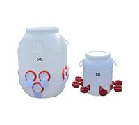 DWZL Feeder Automatico per Pollame da 50L E Set Bevitore da 10L, Previene La Competizione del Cibo E Gli Sprechi, Durevole, Design Ben Sigillato, per Tutti I Tipi di Pollame(Size:50L+10L)