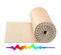 DWZL Riduzione Eccezionale del Rumore con Pannelli in Schiuma Acustica - Spessore 2cm, Autoadesivo, Fonoisolante per Studi, KTV e Home Theater - Tecnologia Onda 3D(Size:10㎡=1 * 10m,Color:White)
