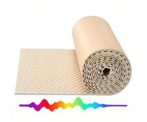 DWZL Riduzione Eccezionale del Rumore con Pannelli in Schiuma Acustica - Spessore 2cm, Autoadesivo, Fonoisolante per Studi, KTV e Home Theater - Tecnologia Onda 3D(Size:10㎡=1 * 10m,Color:White)