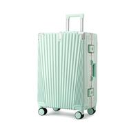 DWZXL Valigia Trolley Valigia resistente all'usura e impermeabile Telaio in alluminio Separazione asciutta e bagnata Cassetta di sicurezza con password Valigie(Green)