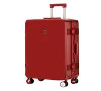DWZXL Valigia Valigia trolley con telaio in alluminio, valigia con password con ruota universale silenziosa for studenti e studentesse Valigie(Red)