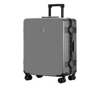 DWZXL Valigia Valigia trolley con telaio in alluminio, valigia con password con ruota universale silenziosa for studenti e studentesse Valigie(Gray)