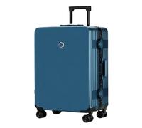 DWZXL Valigia Valigia trolley con telaio in alluminio, valigia con password con ruota universale silenziosa for studenti e studentesse Valigie(Blue)