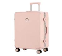 DWZXL Valigia Valigia trolley con telaio in alluminio, valigia con password con ruota universale silenziosa for studenti e studentesse Valigie(Pink)