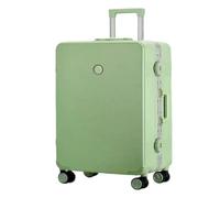 DWZXL Valigia Valigia trolley con telaio in alluminio, valigia con password con ruota universale silenziosa for studenti e studentesse Valigie(Green)