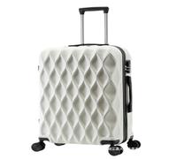 DWZXL Valigia Valigie da uomo e da donna, cassette delle password, valigette for trolley for il commercio estero all'estero, valigie con rotelle Valigie(White,26)