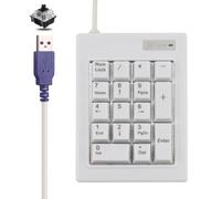 DX-17A 17-Keys USB Cablato meccanico meccanico mini tastiera numerica (bianco)