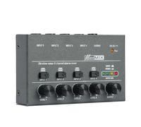 DX400 Basso Rumore 4 Canali Linea Mixer Mixer Alimentato USB Per Strumenti Elettronici Telefoni Cellulari Mixer