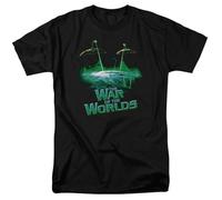 dx45EETY War of The Worlds Global Attack T Shirt Sci-Fi Movie Retro Tee Black