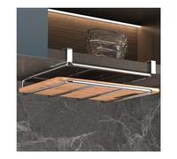 Dxcaicc Armadietto sotto Il ripiano, Scaffale scolapiatti da Cucina per Tagliere sospeso, Organizer per Ripiani con Coperchio in Acciaio Inossidabile con Ganci,A