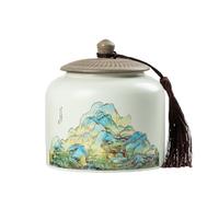 Dxcaicc Barattoli di tè in Ceramica, Nuovi Barattoli Ermetici in Stile Cinese, Barattoli di tè, Barattoli Vuoti di Stoccaggio, Articoli Creativi per La Decorazione della Casa,A