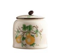 Dxcaicc Barattolo d'Arte Tradizionale Cinese-Contenitore in Ceramica Dipinta A Mano da 800 Ml con Coperchio Ermetico | Contenitore per Il tè per Matcha, caffè, Zucchero E Spezie,J