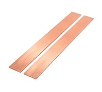 Dxcaicc Barra Piatta in Rame, Barra Solida 2 Pezzi, Lunghezza 50 Cm, Larghezza 6 MM, Alta Conducibilità, Durata, Piastra di Rame,1.5mm * 6mm * 0.5m