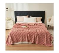 Dxcaicc Coperte in Pile Sherpa, Peluche soffice e Caldo e Accogliente, Coperta Decorativa Calda e Leggera, Coperta Reversibile in Peluche Calda e Spessa per Letto, Divano,Dark Pink,100 * 150cm
