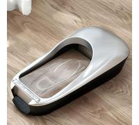 Dxcaicc Dispenser Automatico di Copriscarpe,distributore Automatico di Copriscarpe con Copriscarpe in plastica USA e Getta da 600 Pezzi, per Interni, uffici, Fabbrica,Argento