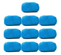 Dxcaicc Filato di Cotone Morbido a 4 Fili per Uncinetto e Maglia, gomitolo da 40 g, 128 m, Filato Liscio e Poco Soggetto a Pelucchi, Confortevole e Traspirante, Facile per Principianti,Blu