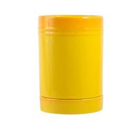 Dxcaicc Portautensili da Cucina in Ceramica per bancone della Cucina, Organizer per riporre Stabile con Pittura Gradiente con Vassoio di Scarico, Supporto in Ceramica di Grande capacità,Giallo