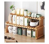 Dxcaicc Scaffale in Legno per Tazze a 3 Livelli,Organizzatore per Stazione caffè per casa o Ufficio,Accessori Rustici e Organizzatore Controsoffitto della Cucina,60cm/23.6in