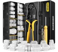 DxCRIMP Set di pinze crimpatrici con connettore a 2 - 12 poli MLX .084" (6,35 mm) - compatibile con Molex MLX & TE Universal MATE-N-LOK - con strumento di filatura e pinza crimpatrice a cricchetto