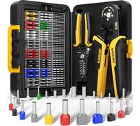 DxCRIMP Set di Pinze Puntalini, Pinza Crimpatrice Capicorda,con 24 tipi di Puntalini isolati, non isolati e bi-wire,Connettori Elettrici 0,25-10mm² Pinza Puntalini,Pressatrice Multistrato,Criming Tool