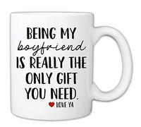 Dxcvbrds Divertente tazza da caffè per fidanzato - Being My Boyfriend is Really The Only Gift You Need, 325 ml