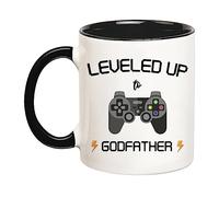 Dxcvbrds Leveled Up to Godfather tazza da caffè, tazza da gamer, 325 ml, tazza da caffè/tazza da 325 ml