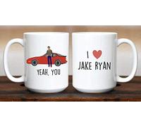 Dxcvbrds New Yeah You Jake Ryan Sixteen Candles Molly Ringwald film anni '80 Brat Pack divertente tazza I Love Jake Ryan 80s 16 candele Pz0ch4 - Set di tazze