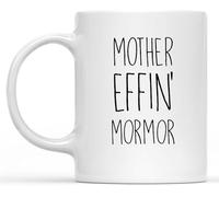 Dxcvbrds Tazza da caffè in ceramica con doppia faccia per mormor, regalo di compleanno mormoro, giorno del Ringraziamento o Natale, tazza in ceramica bianca, 325 ml