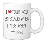 Dxcvbrds Tazza da caffè in ceramica con scritta "I Love Your Face Specialment", regalo per compleanno, festa del papà, San Valentino, 325 ml
