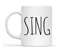 Dxcvbrds Tazza da caffè per mamma, papà, sorella o fratello cantare tazza da caffè 325 ml bianca RCTT9878