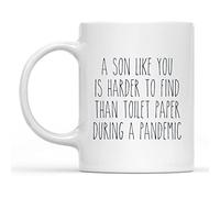 Dxcvbrds Tazza di carta igienica divertente con scritta in lingua inglese "A Son Like You is Harder to Find Than Wing", regalo di compleanno per lui