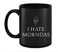 Dxcvbrds Tazza divertente con scritta "I hate morndas" - Elder Scrolls - Tazza da caffè da 425 ml