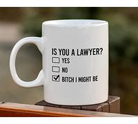Dxcvbrds Tazza divertente per avvocato, regalo per avvocato, divertente tazza con scritta in lingua inglese "is you a lawyer"
