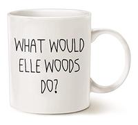 Dxcvbrds Tazza in ceramica con scritta "Legally Blonde", Elle Woods, tazza per studenti di legge, What would Elle Woods Do, Legally Blonde Citazione, Legally Blonde Musical, Lawyer White 325,2 g