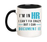 Dxcvbrds Tazza in porcellana Bone China, Funny HR, 325 ml, tazza da tè/caffè per manager delle risorse umane, regista, regalo per ufficio, 325 ml