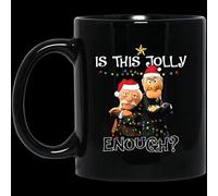 Dxcvbrds Tazza natalizia Statler e Waldorf Grumpy is This Jolly Enough Lights, 325 ml