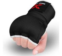 DXD FIT Sottoguanti Gel Fasce Boxe Interni Bende, 75cm Elastico Lunghe Polsiere, Pugno Imbottita Protezione Bendaggi Guanti, Allenamento Kickboxing Arti Marziali Punzonatura (Nero, L)