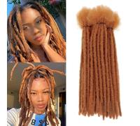 DXdixiu Dreadlock Extensions Synthetic Hair 30 Strands 100% Full Handmade Permanent Loc Extension Hair for Women/Men/Kids Daily Wear & Parties (30#)