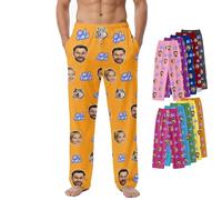 DXDOING Pantaloni Pigiama Personalizzati con Foto, Pigiama Donna Estivo Due Pezzi con Bottoni e Pantaloncini, Pantaloni da Notte Morbidi, Regalo Originale Festa della Mamma e Compleanno