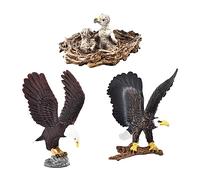 DXEHSEUY 3Pcs Eagle Statue Set Animali Uccelli Figure per Tavolo Soggiorno Partito