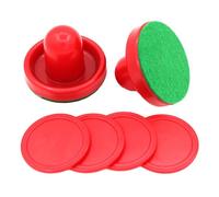 DXEHSEUY Air Hockey Pushers e Air Hockey Pucks Goal Maniglie Paddle per Tavoli da Gioco Rosso