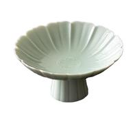 DXEHSEUY Ciotola con base in ceramica a forma di loto, per cucina, casa, casa, fattoria, verde chiaro, 12,8 x 5,7 cm