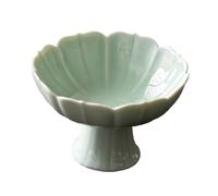 DXEHSEUY Ciotola per frutta con base in ceramica, espositore per dessert, per soggiorno, tavolo da pranzo, verde chiaro, 11,7 x 7 cm