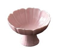 DXEHSEUY Ciotola per frutta con base in ceramica, espositore per dessert, per soggiorno, tavolo da pranzo, rosa, 11,7 x 7 cm