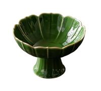 DXEHSEUY Ciotola per frutta con base in ceramica, espositore per dessert, tavolo da pranzo, soggiorno, verde, 11,7 x 7 cm