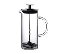 DXEHSEUY Montalatte in vetro resistente per caffettiera francese, 480 ml, per caffè, casa, nero