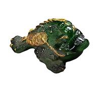 DXEHSEUY Ornamento per animali domestici, accessori per il tè, statuetta cinese Kungfu rospo che cambia colore, verde, S