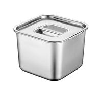 DXEHSEUY Padelle da tavolo con coperchi doppi manici multiuso per casa, barbecue, cibo, catering, 12 x 12 cm, argento, 12 x 12 cm